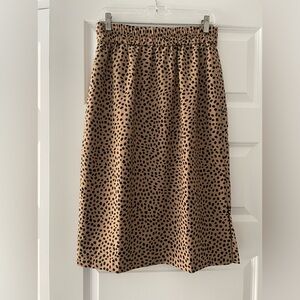 J. Crew Factory cheetah midi skirt with side slit
